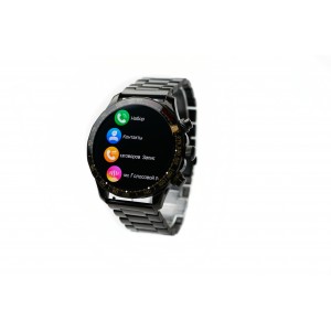 Умные-часы в классическом стиле на металлическом ремешке, давление, звонки, компас, GELIKON LINE  GL-3PRO NEW 2024, BLACK PEARL