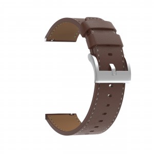 Ремешок для умных часов с fast-lock (быстросъемный) универсальный 22мм, коричневый Leather brown 22mm